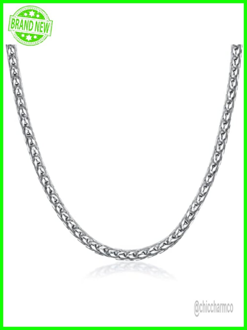 Sterling Silver 2.5MM Franco Chain Necklace 18"